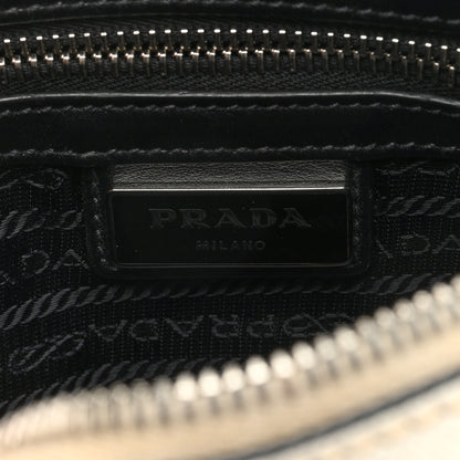 Prada Saffiano Travel Triangle Wristlet Crossbody Bag White 6 of 10