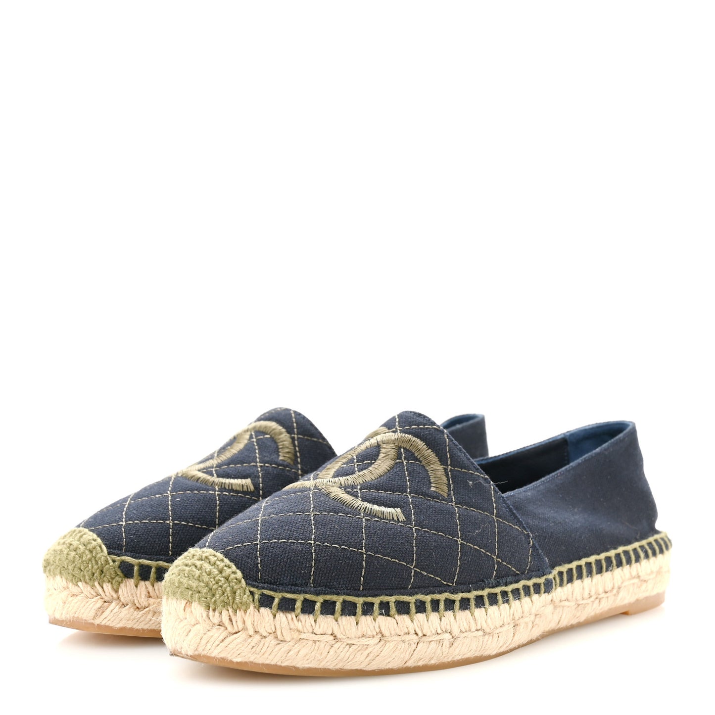 Fabric Biarritz CC Espadrilles 38 Blue Green