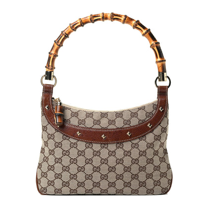 Gucci Monogram Bamboo Anita Top Handle Bag Brown 1 of 9