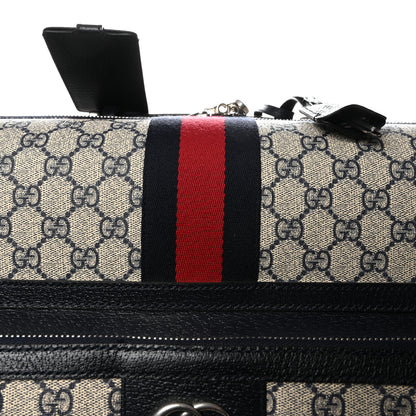Gucci GG Supreme Monogram Web Medium Savoy Trolley Beige Blue 6 of 8