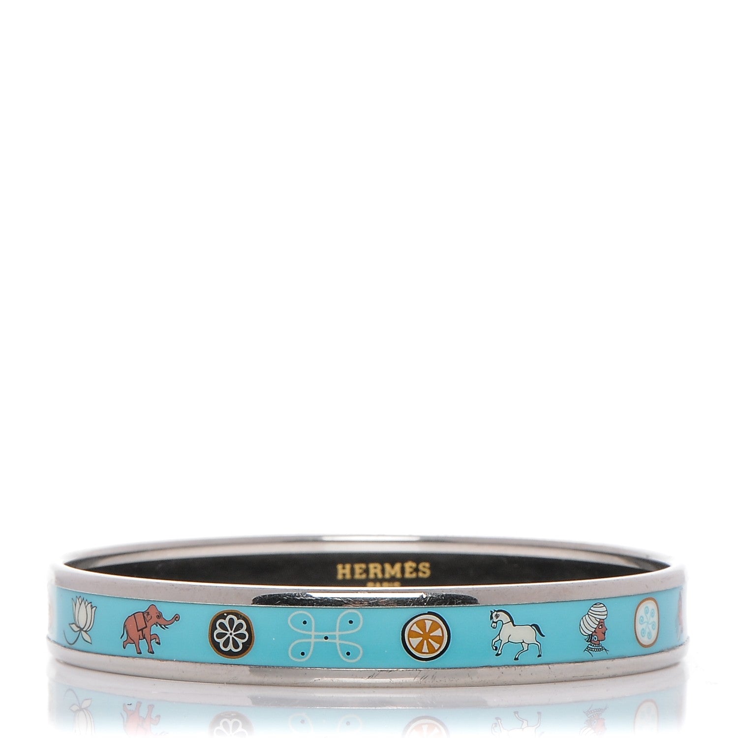 Hermes Enamel Printed Narrow Bracelet 70 1 of 6