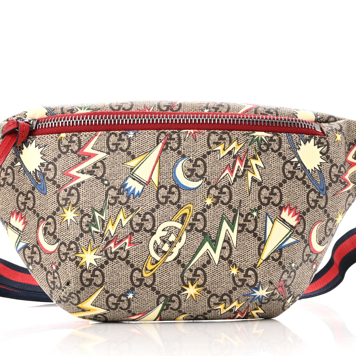 Gucci GG Supreme Monogram Childrens Space Print Belt Bag Multicolor 8 of 10