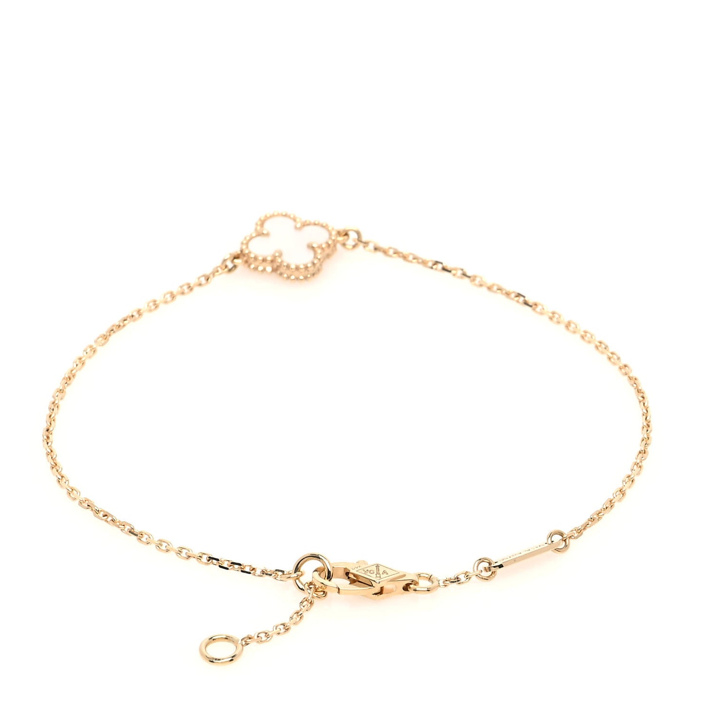18K Yellow Gold Mother of Pearl Sweet Alhambra Bracelet