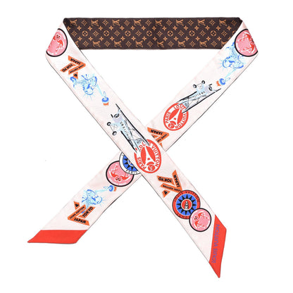 Louis Vuitton Silk Monogram World Tour Stickers BB Bandeau Nude 1 of 5