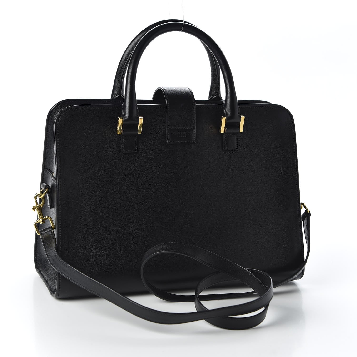 Saint Laurent Smooth Calfskin Small Monogram Cabas Black 2 of 8