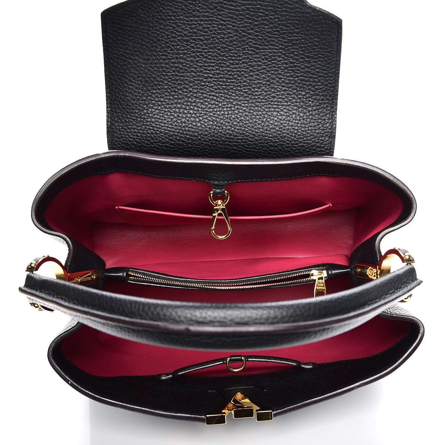 Louis Vuitton Taurillon Capucines MM Black 5 of 7