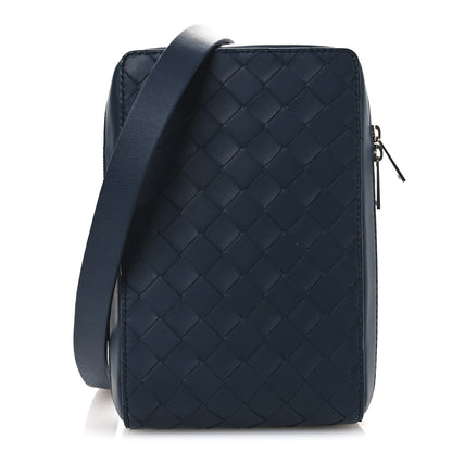Bottega Veneta Nappa Intrecciato Vertical Shoulder Bag Blue 1 of 9