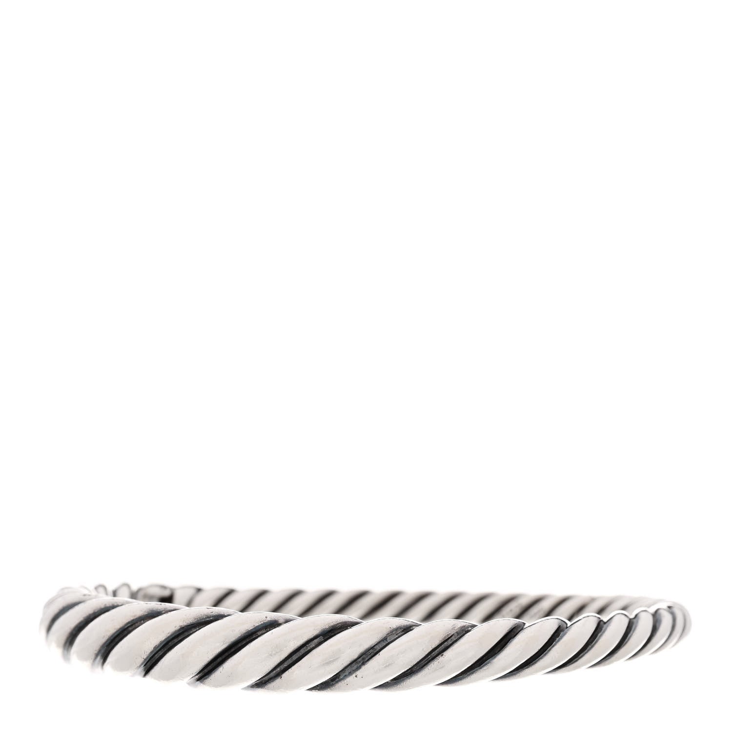 David Yurman Sterling Silver 9.5mm Pure Form Cable Bracelet 1 of 4