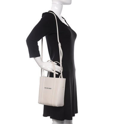 Balenciaga Smooth Calfskin Double Sided XXS Everyday Tote White Light Black 2 of 9