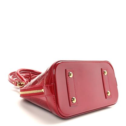 Louis Vuitton Vernis Rayures Alma BB Pomme D'Amour 4 of 8