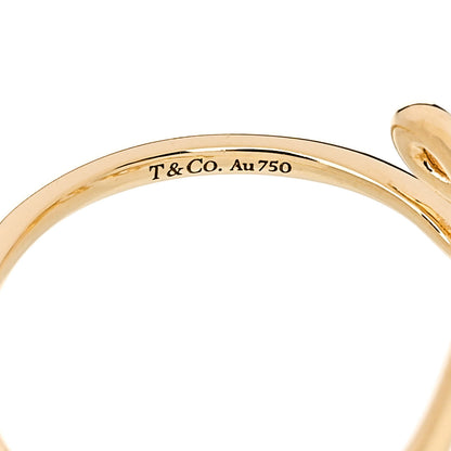Tiffany 18K Yellow Gold Paloma's Graffiti Love Ring 53 6.5 4 of 5