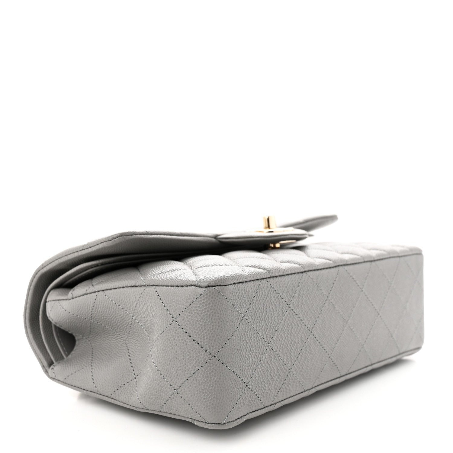 Chanel Caviar Quilted Small Double Flap Grey 4 of 11