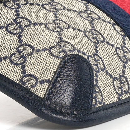 Gucci GG Supreme Monogram Web Small Ophidia Belt Bag 90 36 Beige Navy 9 of 10