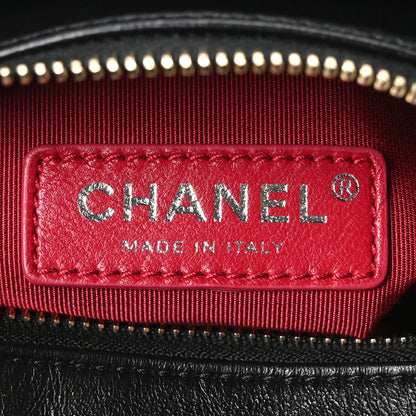Chanel Aged Calfskin Quilted Small Gabrielle Logo Hobo Black 6 of 10