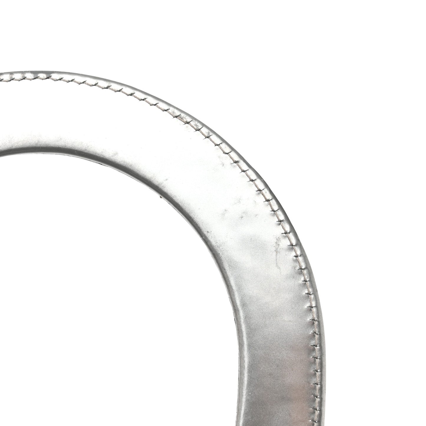 Metallic Patent Micro-Cannage Medium Lady Dior Silver