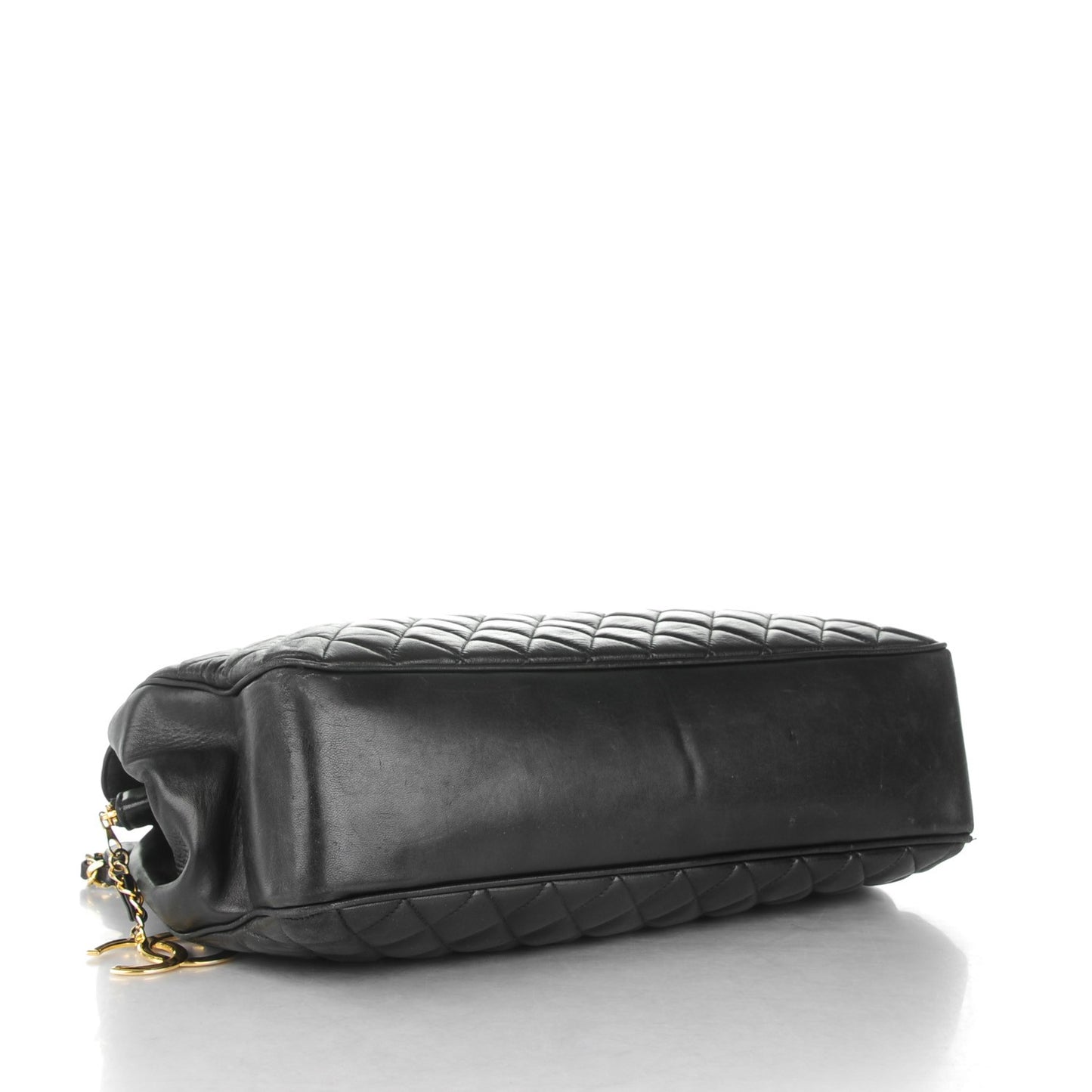 Lambskin Quilted Shoulder Bag Black
