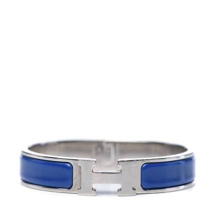 Hermes Narrow Enamel Clic Clac H Bracelet Bleu Electrique 1 of 4