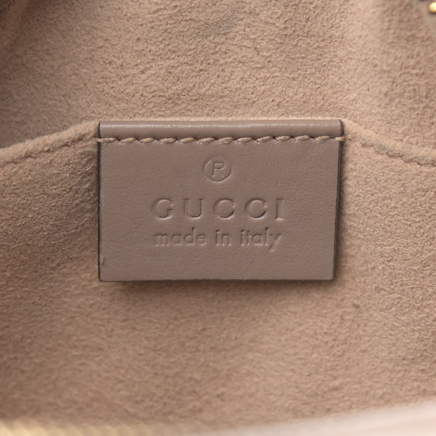 Gucci Calfskin Matelasse Mini GG Marmont Chain Shoulder Bag Porcelain Rose 6 of 14