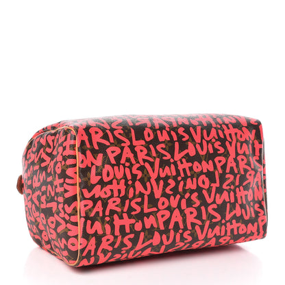 Louis Vuitton Monogram Graffiti Speedy 30 Fuchsia 4 of 13