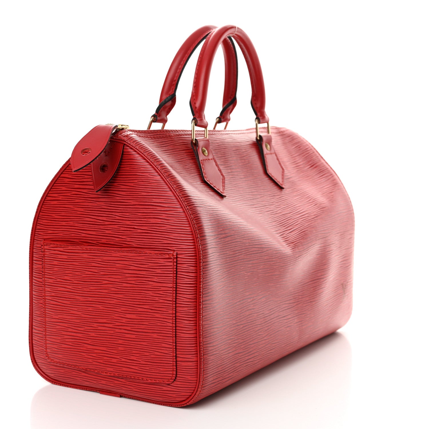 Louis Vuitton Epi Speedy 30 Castillan Red 3 of 17