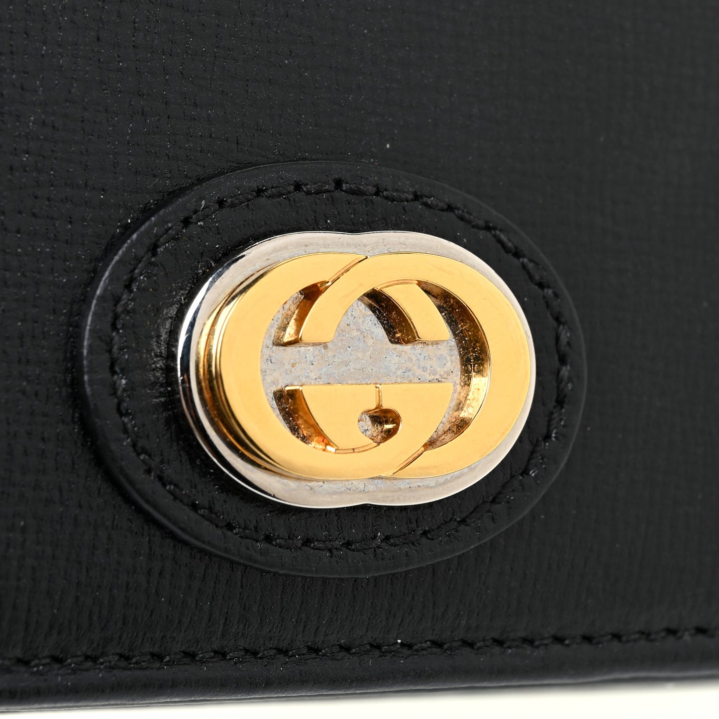 Azalea Calfskin Marina Chain Wallet Black