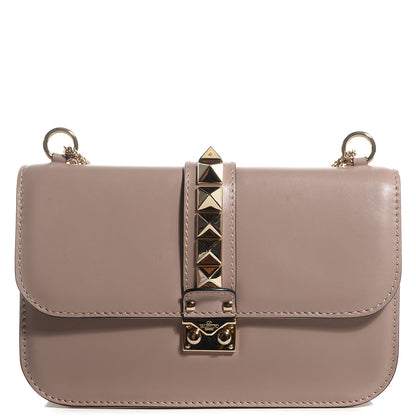 Valentino Garavani Vitello Medium Glam Lock Rockstud Flap Poudre 1 of 7