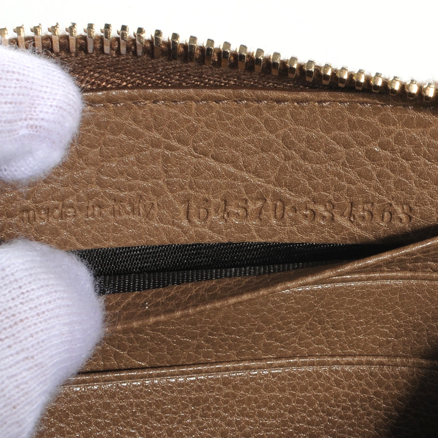 Leather Muse Zip Around Wallet Light Brown