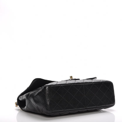 Chanel Caviar Quilted Jumbo Single Flap Black 4 of 14