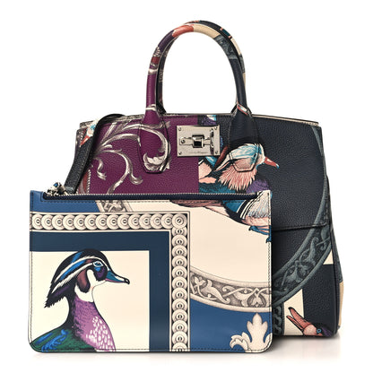 Salvatore Ferragamo Calfskin Elisabetta Piccolo Print The Studio Bag White Multicolor 3 of 10