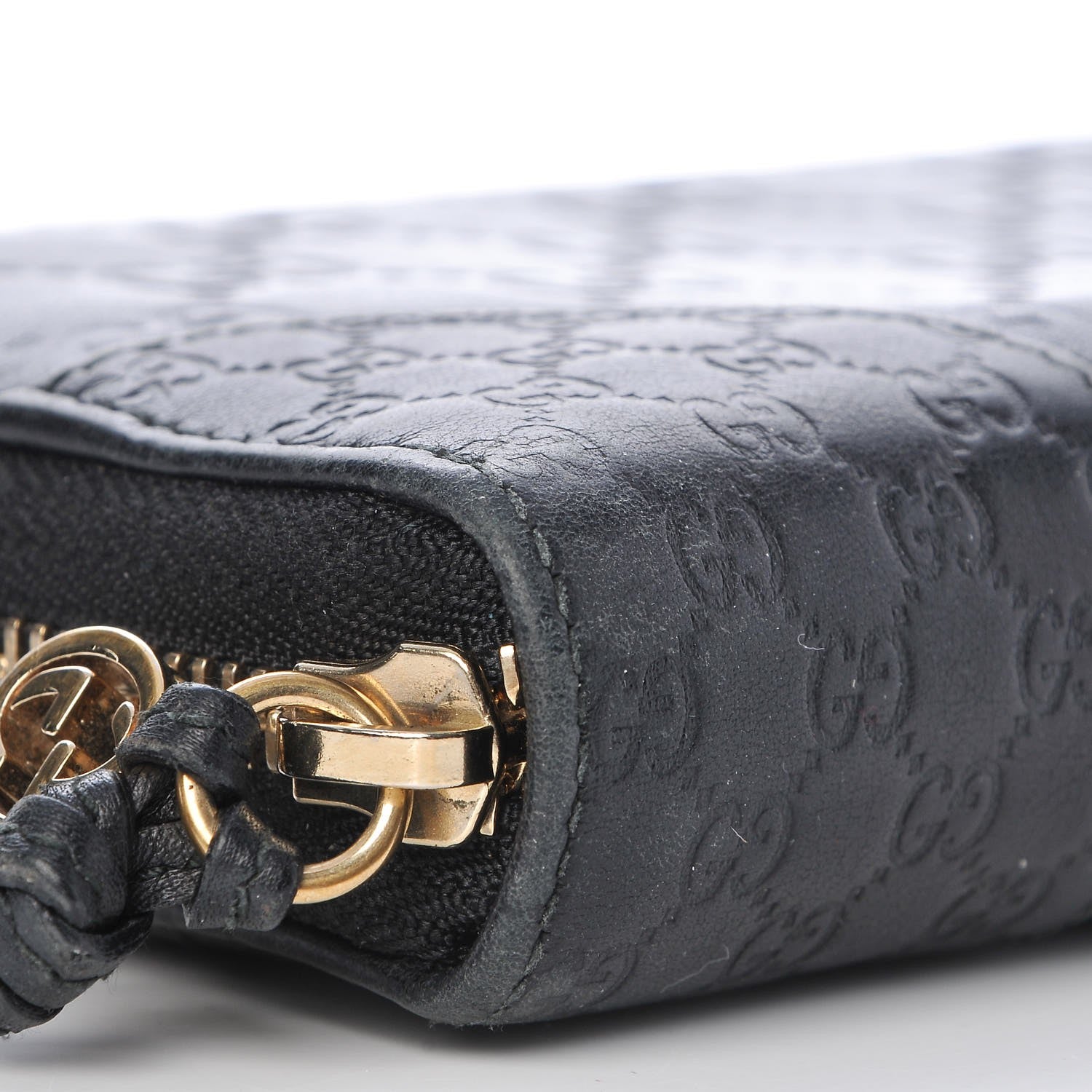 Gucci Guccissima Signature Microguccissima Bree Zip Around Wallet Black 8 of 9