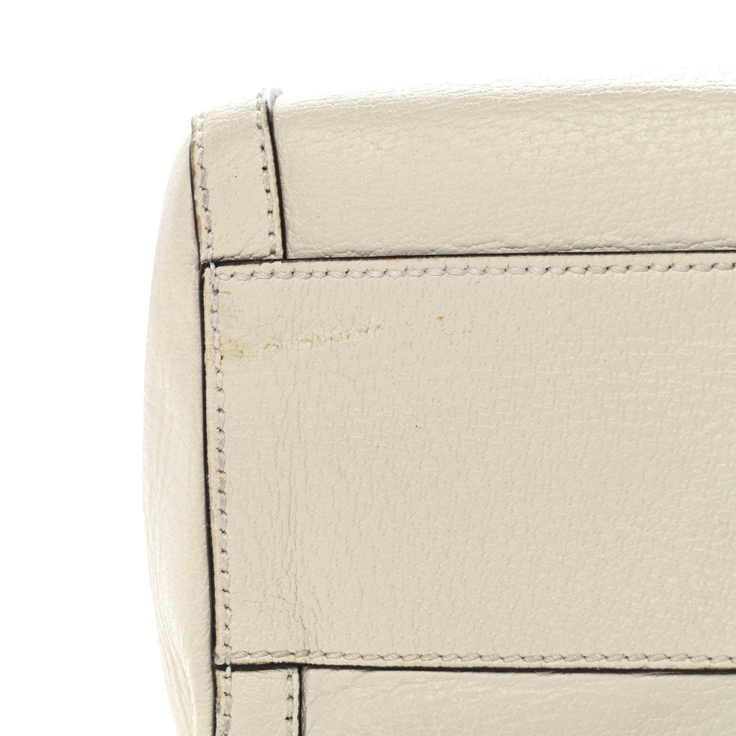 Gucci Textured Dollar Calfskin Web Medium Ophidia Boston White 11 of 13
