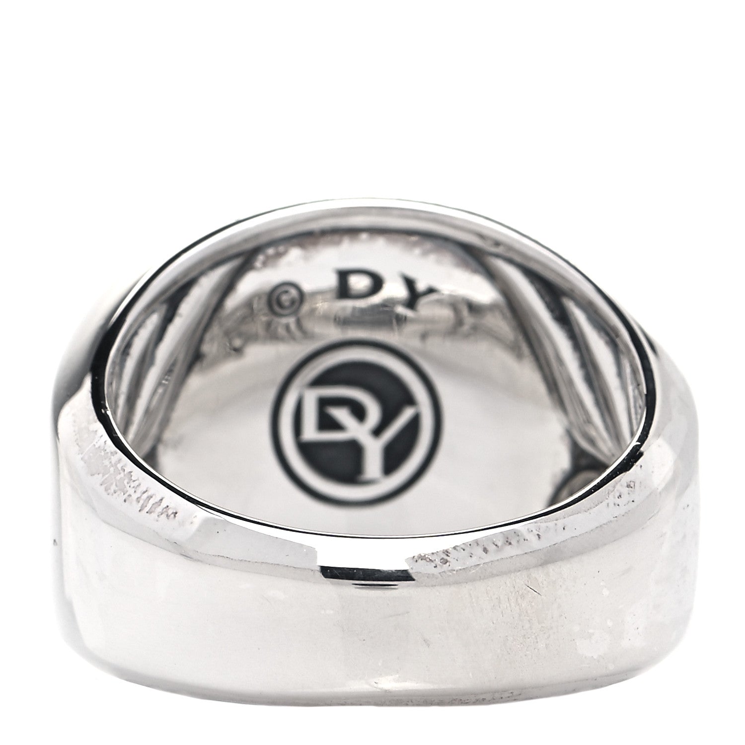 David Yurman Sterling Silver Pietersite Mens Cable Signet Ring 60 9 3 of 6