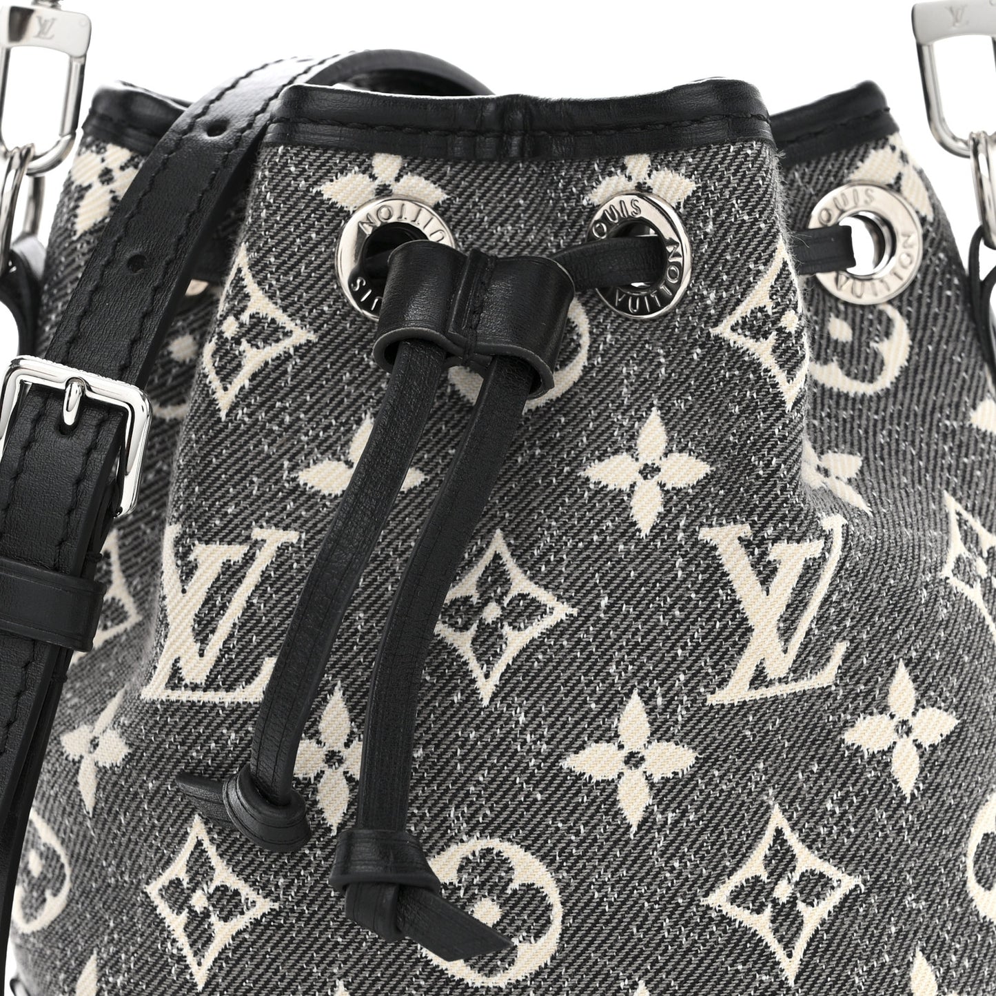 Monogram Jacquard Denim Nano Noe Bleu