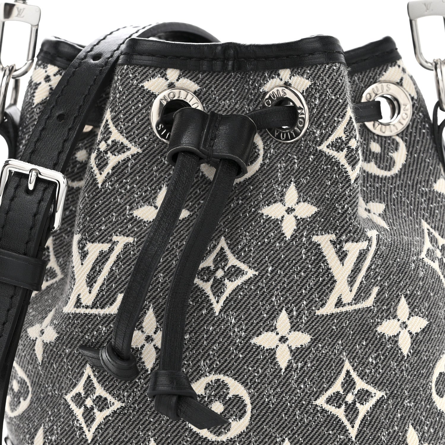 Louis Vuitton Monogram Jacquard Denim Nano Noe Bleu 7 of 10