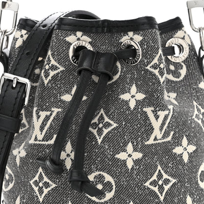 Louis Vuitton Monogram Jacquard Denim Nano Noe Bleu 7 of 10