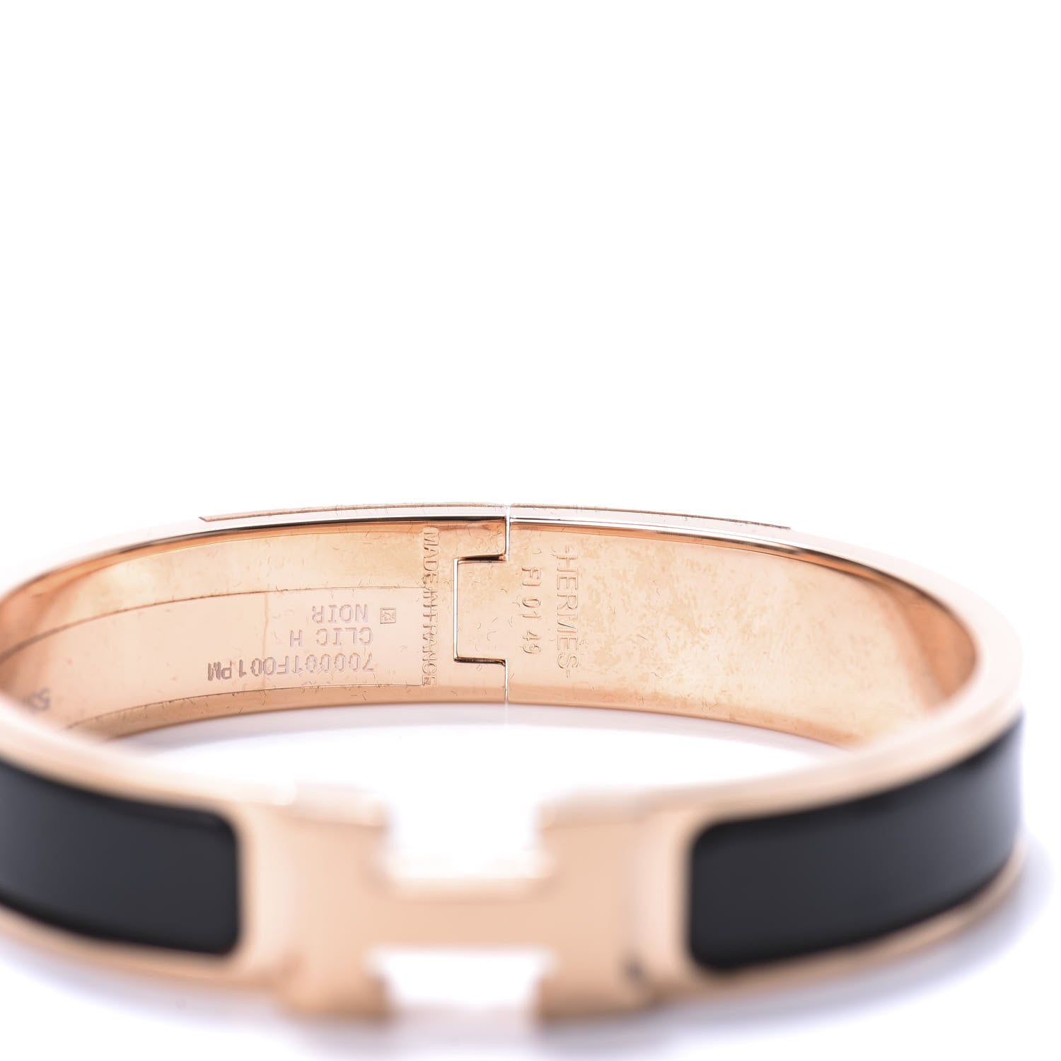 Hermes Enamel Narrow Clic Clac H Bracelet PM Black 4 of 4