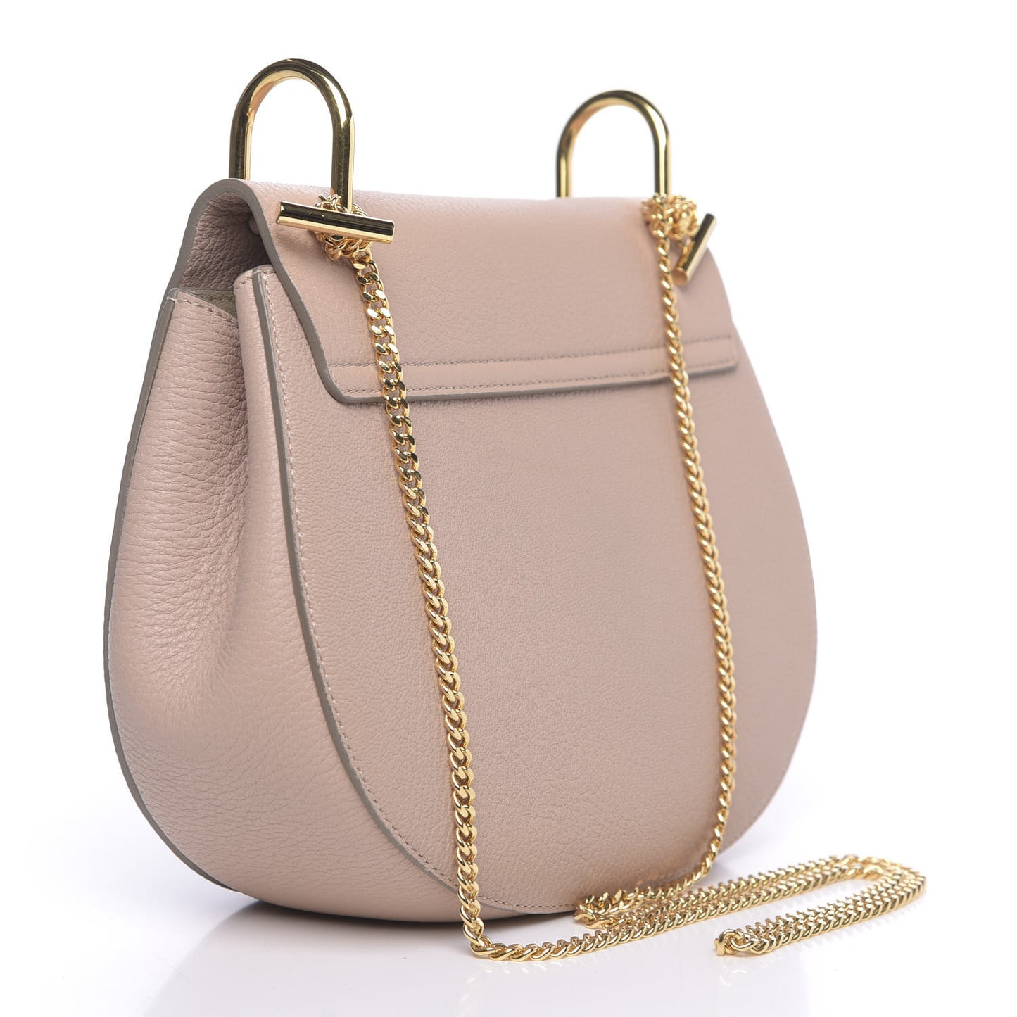 Grained Lambskin Drew Shoulder Bag Cement Pink