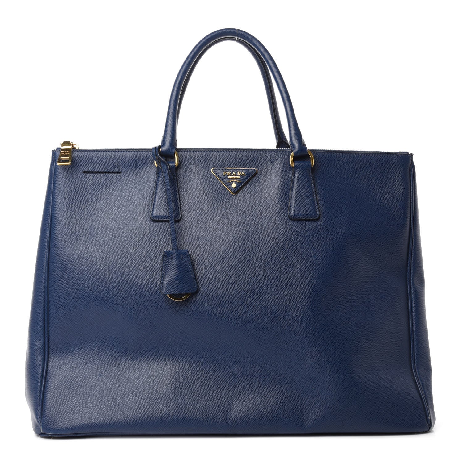 Prada Saffiano Large Galleria Double Zip Tote Cobalto 1 of 18