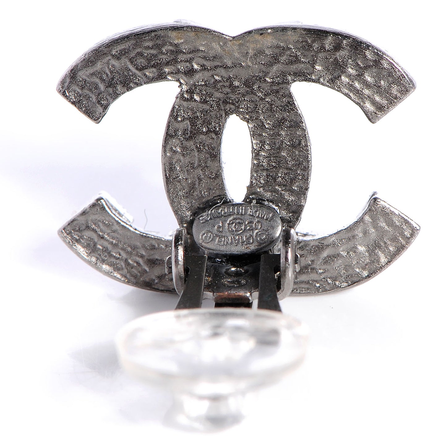Ruthenium CC Spike Clip On Earrings
