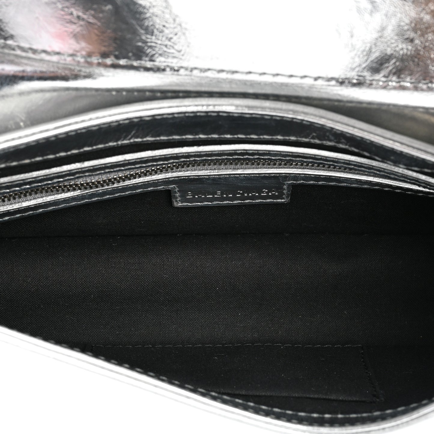 Smooth Metallic Calfskin Small Lindsay Shoulder Bag Silver