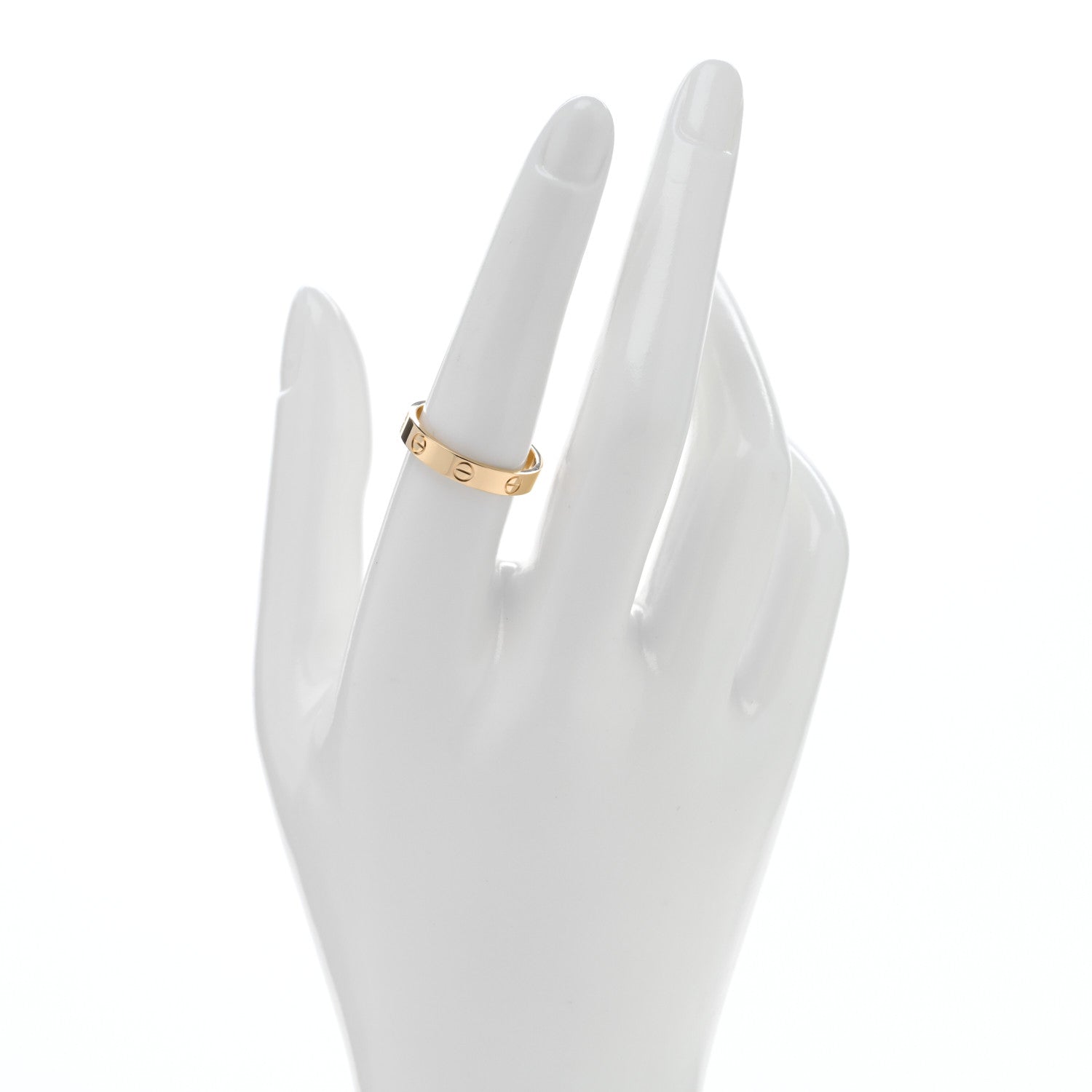 Cartier 18K Yellow Gold 3.5mm LOVE Wedding Band Ring 56 7.5 2 of 5