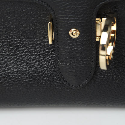 Gucci Dollar Calfskin Medium Interlocking G Top Handle Shoulder Bag Black 13 of 14