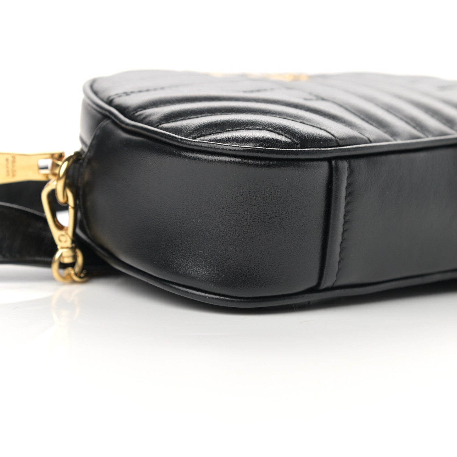 Prada Soft Calfskin Impunture Diagramme Belt Bag Black 9 of 14