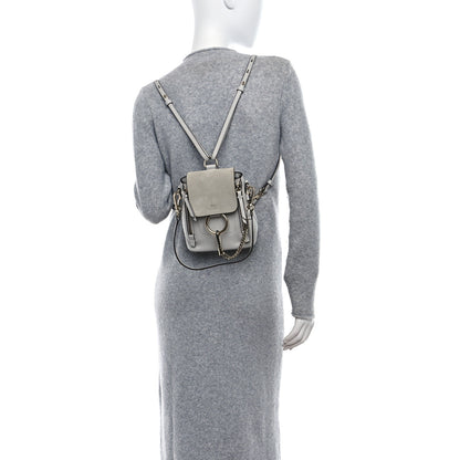 Chloe Suede Calfskin Mini Faye Backpack Airy Grey 2 of 10