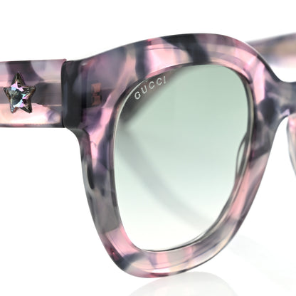 Gucci Round Frame GG Star Sunglasses GG0207S Grey Pink 7 of 8