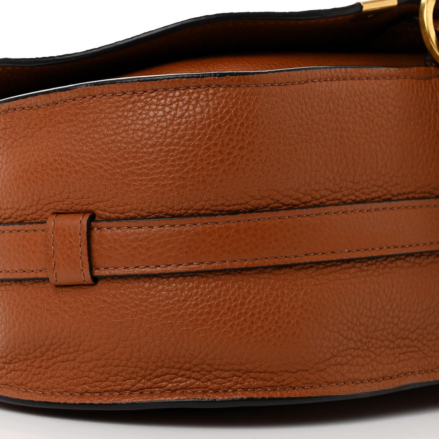 Calfskin Medium Marcie Round Crossbody Bag Tan