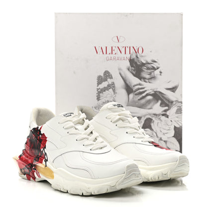 Valentino Garavani X UNDERCOVER Calfskin Womens Flower Print Bounce Sneakers 39 White Red 10 of 10