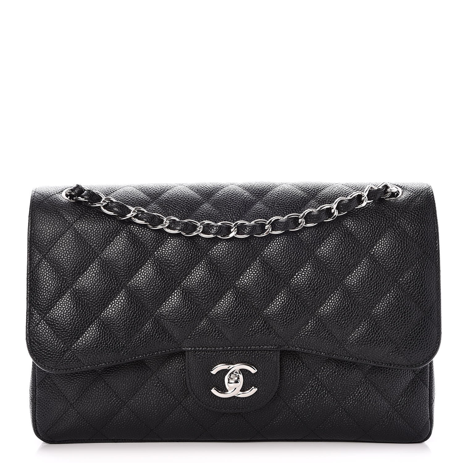 Chanel Caviar Quilted Jumbo Double Flap Black 1 of 8