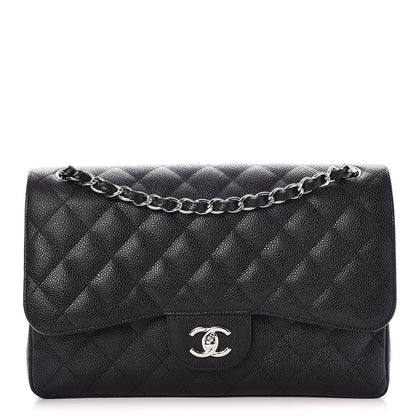 Chanel Caviar Quilted Jumbo Double Flap Black 1 of 8