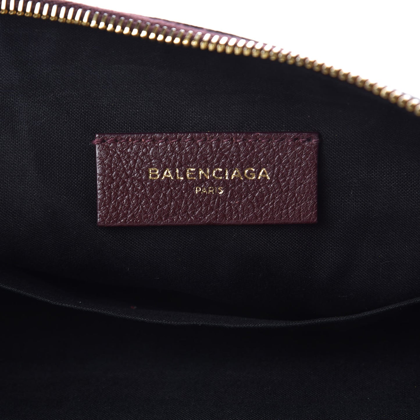 Chevre Gold Metallic Edge Hardware Pouch